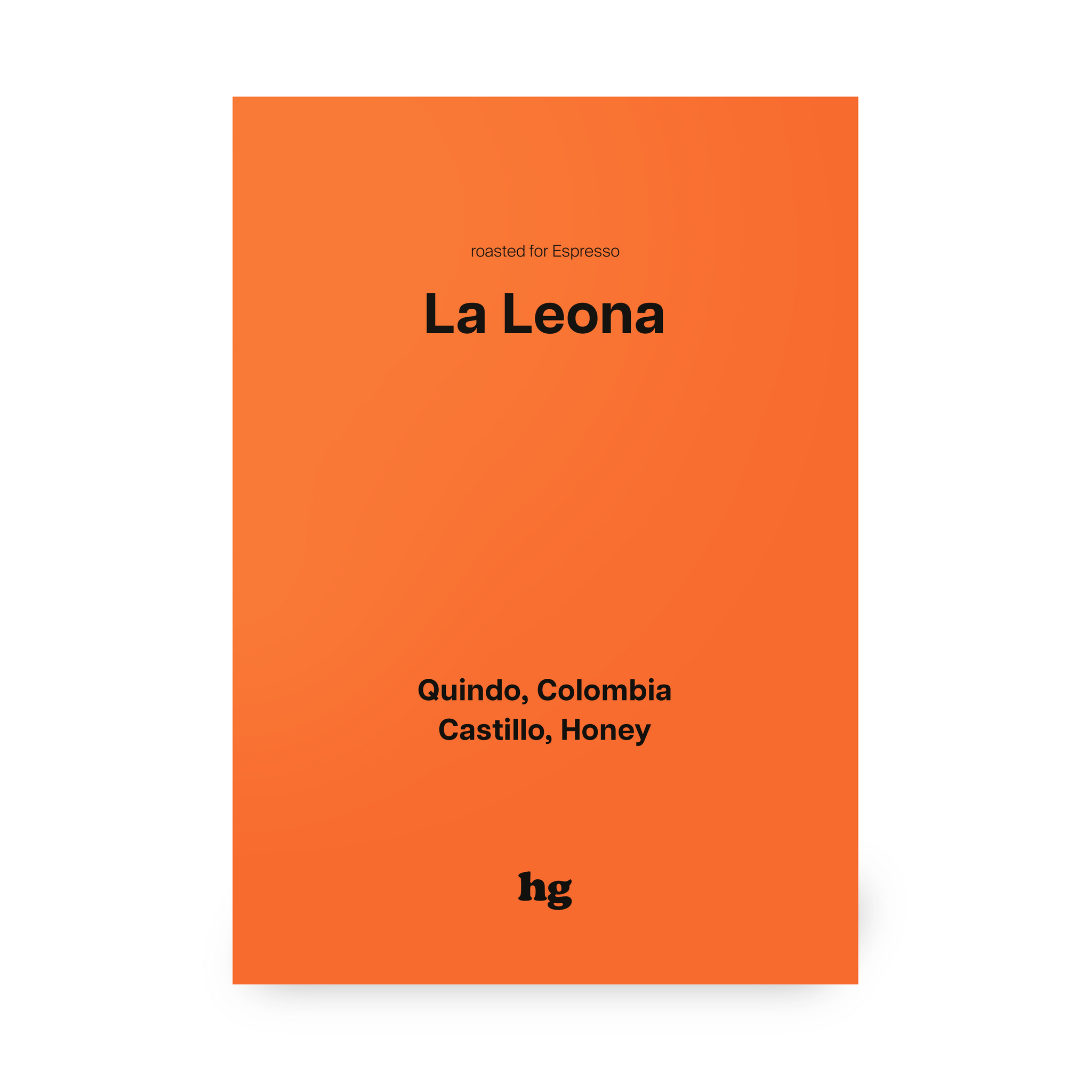#E La Leona, Castillo, Honey, Colombia - Espresso packshot
