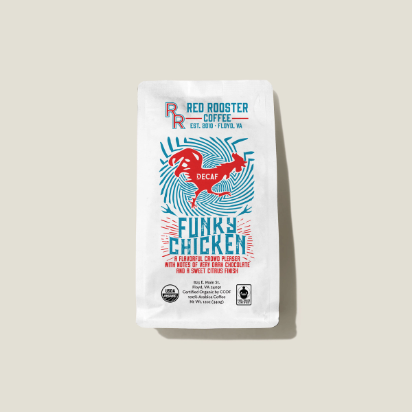 Organic Decaf Funky Chicken packshot